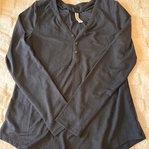 Athleta Charcoal Long Sleeve Top